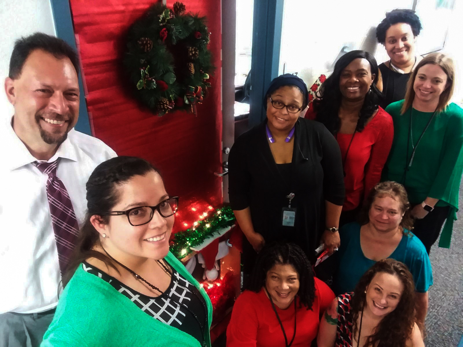 JDP Staff at Door Decoration event