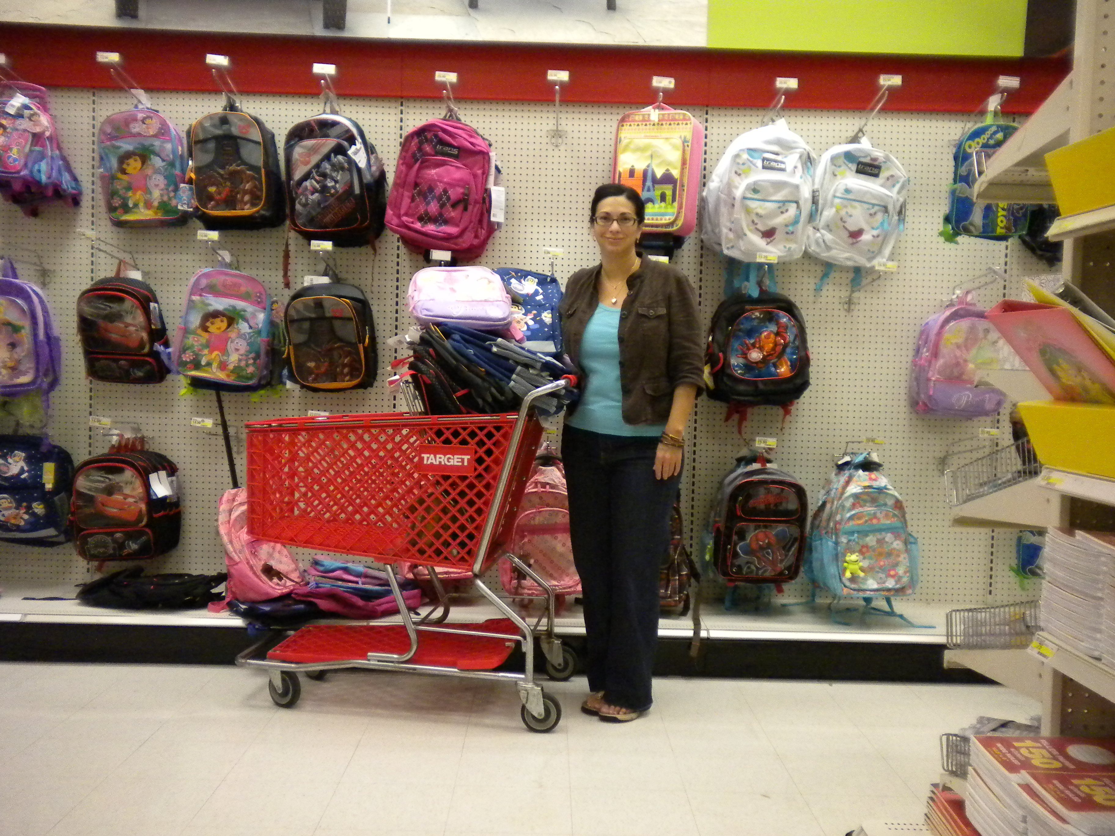 Amanda Hevia had a great time shopping for school supplies with $700.00 worth of Target gift cards.