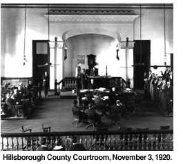 photo of Hillsborough County Courtroom, November 3, 1920