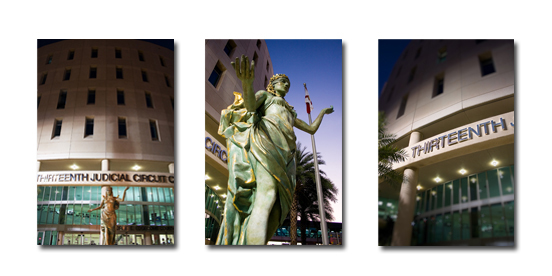 3 images of the courthouse